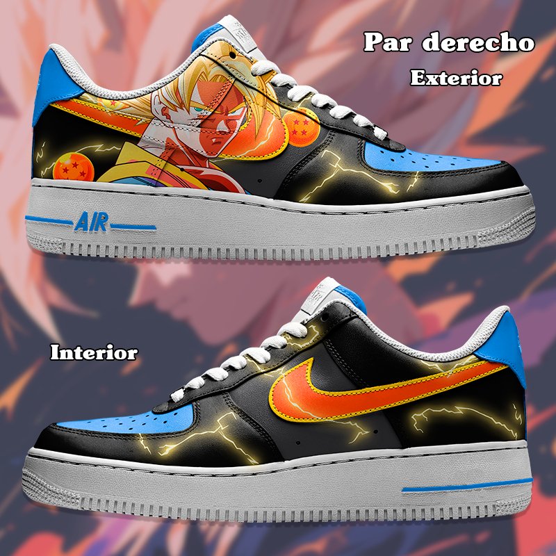 Air Force 1 x Goku y Vegetta Black - Art Force Custom