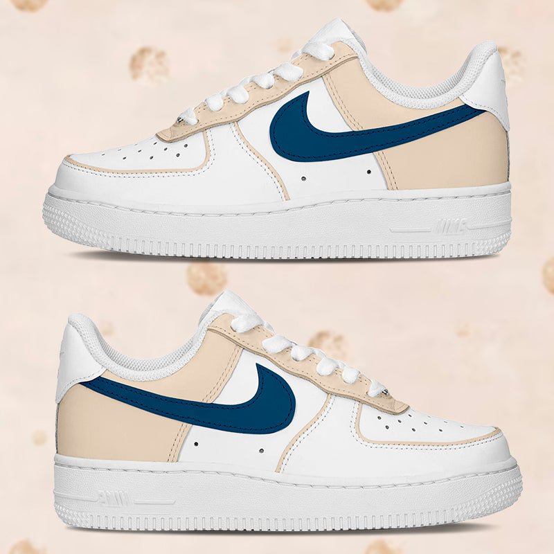 Air Force 1 Niños - Beige&Blue - Art Force Custom