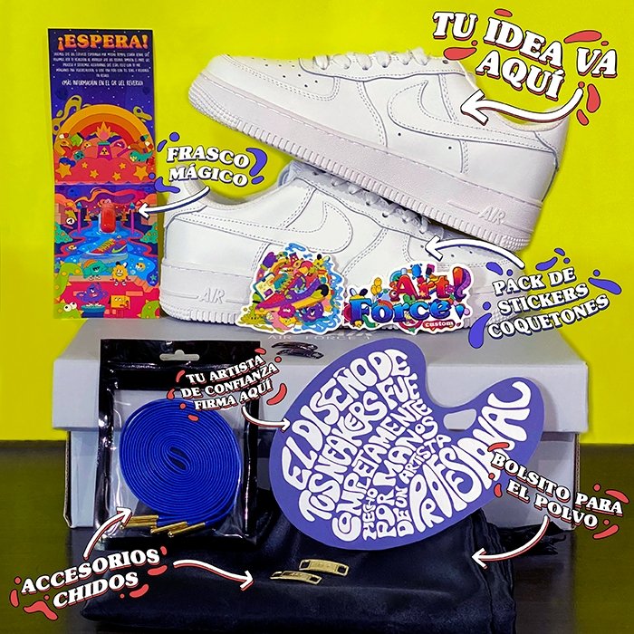 Air Force 1 Niños - Las pistas de Blue - Art Force Custom