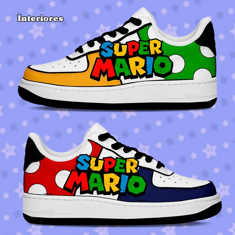 Air Force 1 Niños - Mario vs Bowser - Art Force Custom