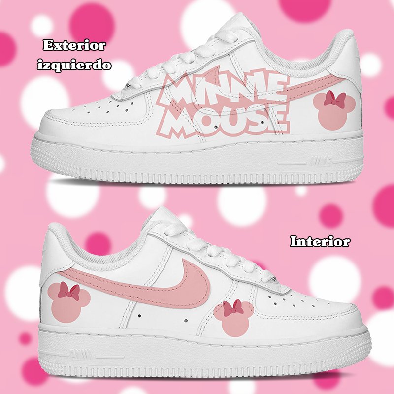 Air Force 1 Niños - Minnie Mouse Swoosh - Art Force Custom