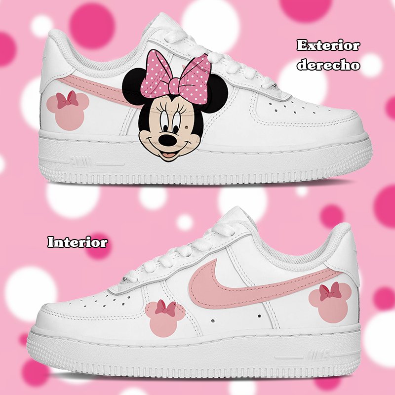 Air Force 1 Niños - Minnie Mouse Swoosh - Art Force Custom