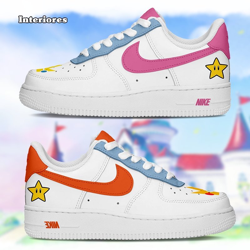 Air Force 1 Niños - Peach & Daisy - Art Force Custom