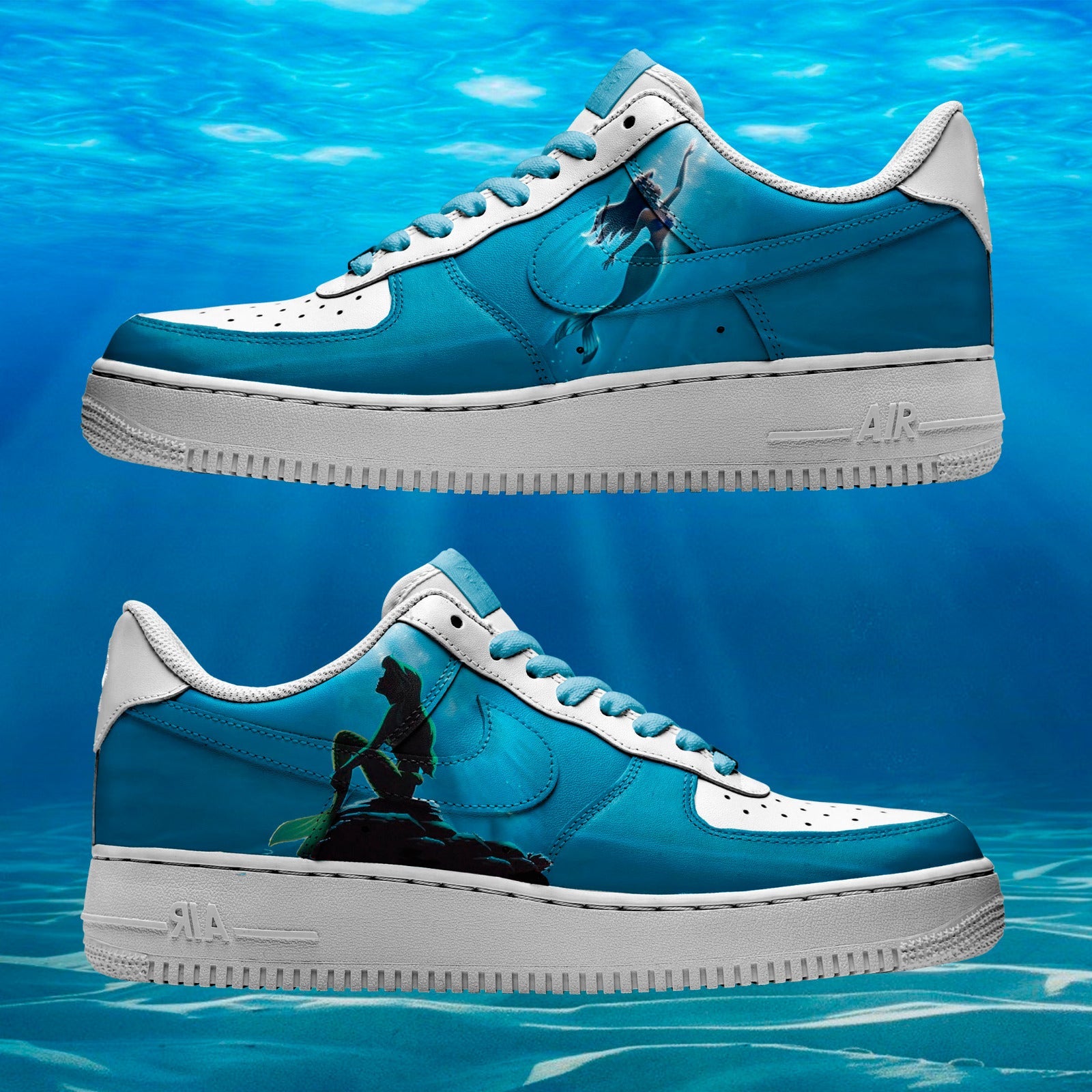 Air Force 1 x Ariel bajo el Mar - Art Force Custom