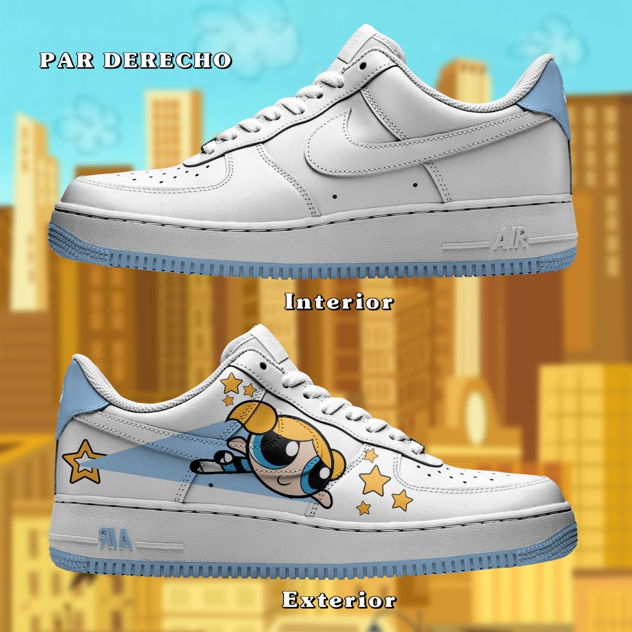 Air Force 1 x Burbuja (Las chicas super poderosas) - Art Force Custom