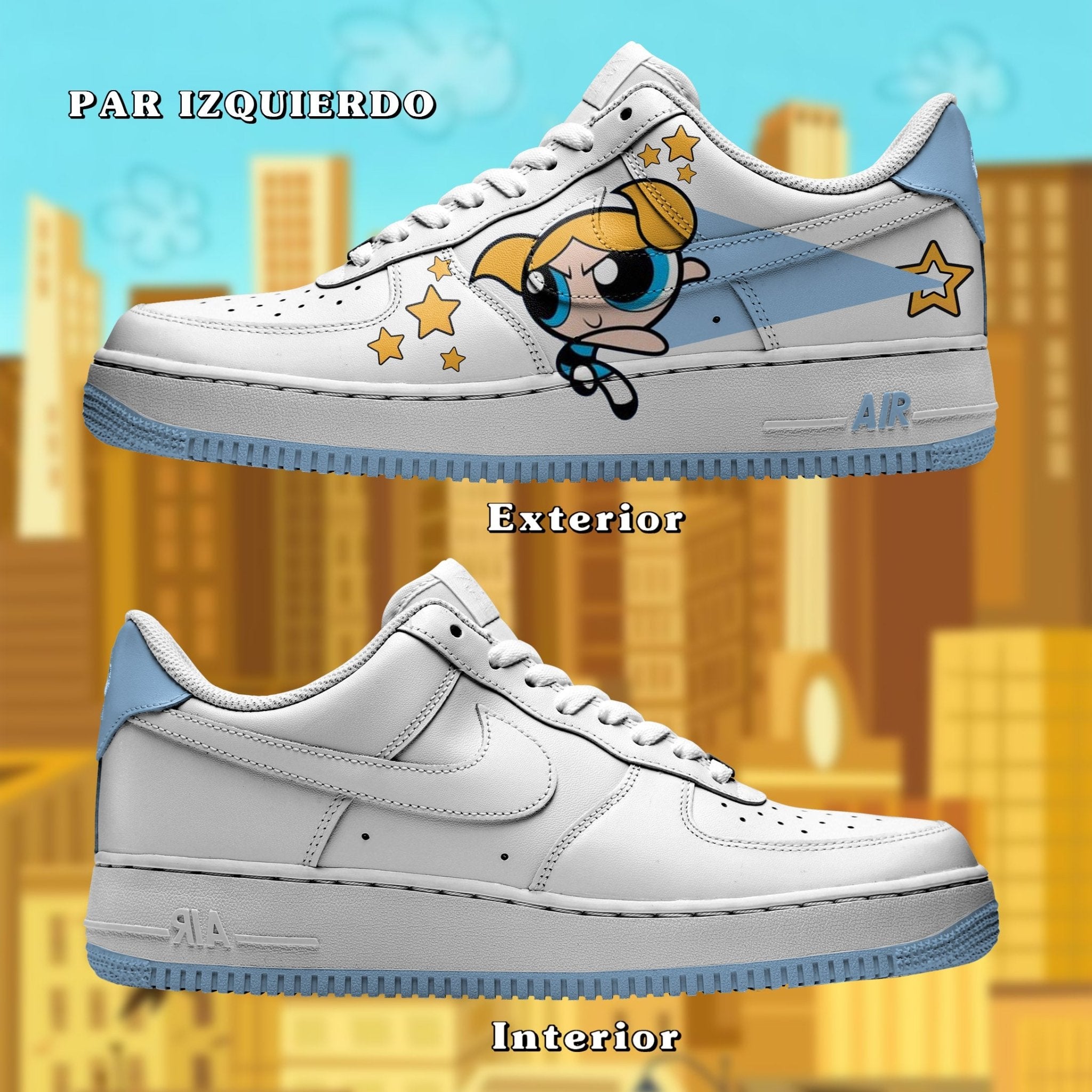 Air Force 1 x Burbuja (Las chicas super poderosas) - Art Force Custom