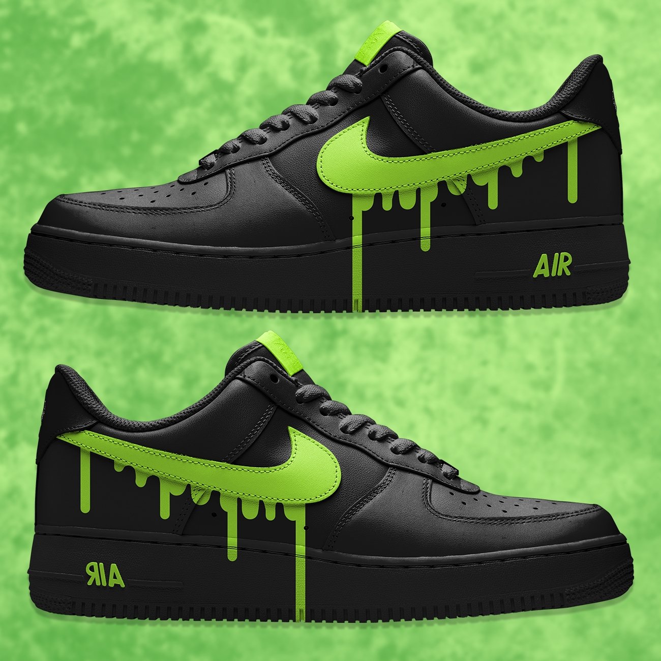 Air Force 1 x Green Drip - Art Force Custom