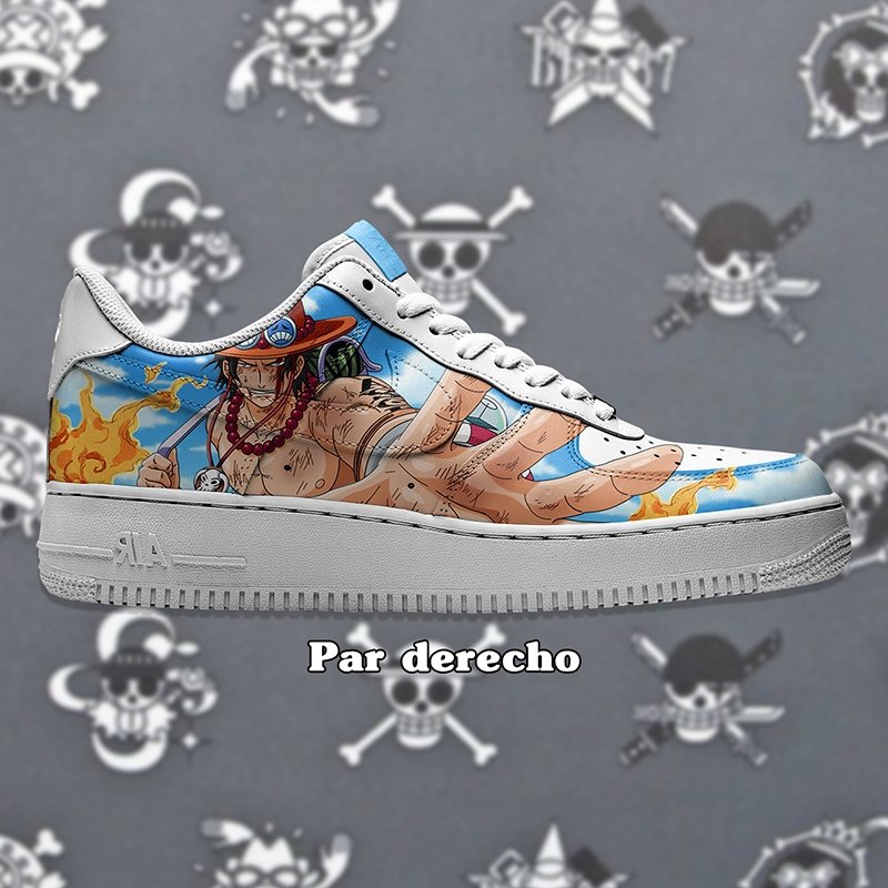 Air Force 1 x Luffy x Ace Sky - Art Force Custom