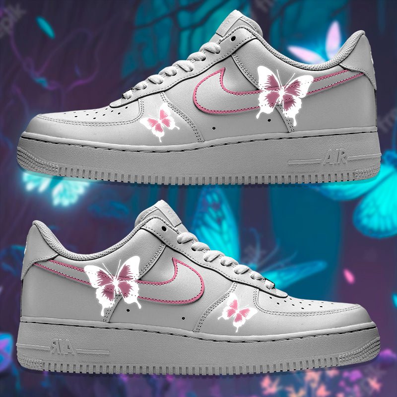 Air Force 1 x Mariposa Rosa (Reflectivo) - Art Force Custom