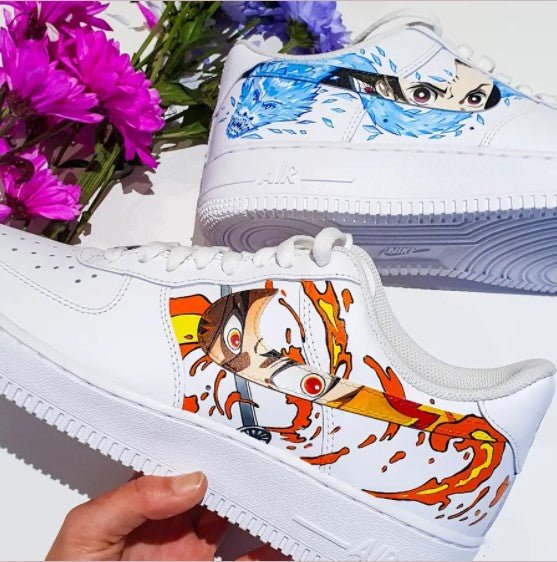 Air Force 1 x Rengoku y Tanjiro - Art Force Custom