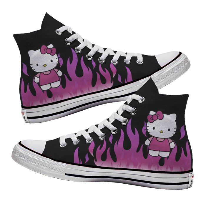 Converse x Hello Kitty Llamas - Art Force Custom