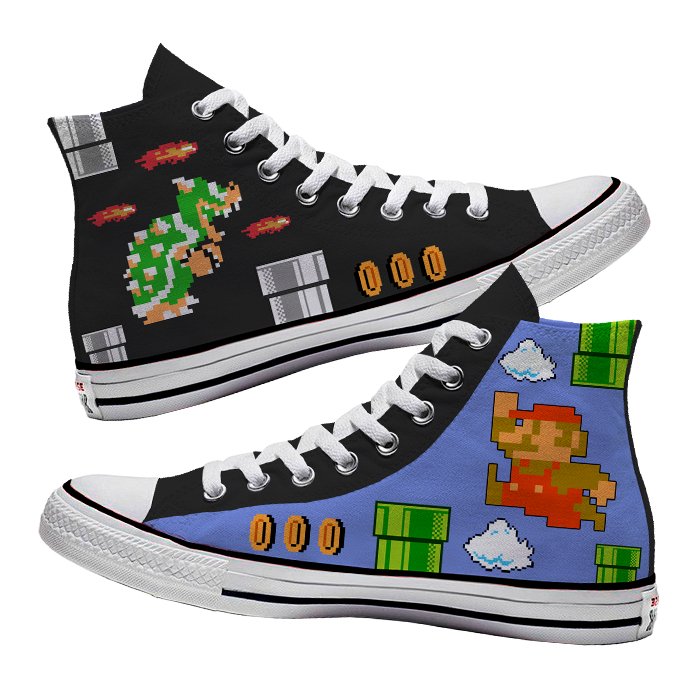 Converse x Mario Bros Retro - Art Force Custom