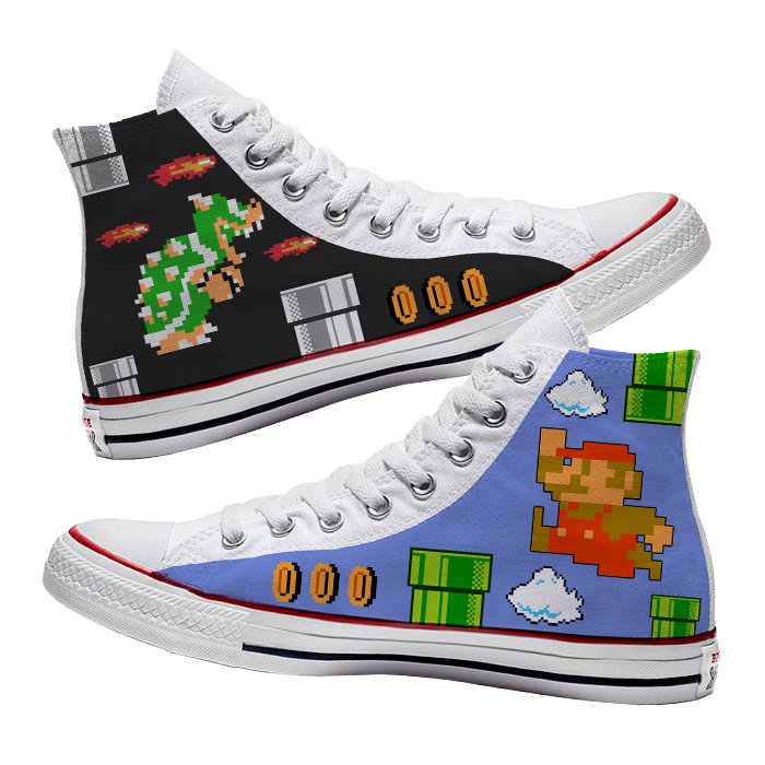 Converse x Mario Bros Retro - Art Force Custom